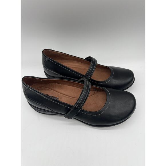 Hush Puppies Mary Jane Loafers Women’s 8 Black Leather Preppy Cottagecore Boho - Picture 2 of 9